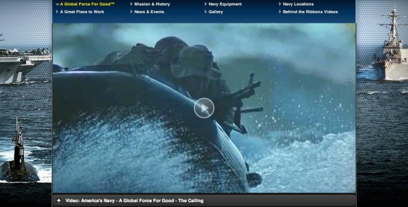 This clip from a U.S. Navy recruiting video shows a successful branding effort by the U.S. Department of Defense to promote its global activities as a moral good, including special ops efforts by U.S. special forces