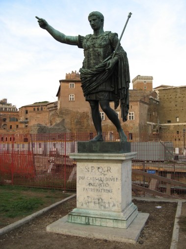 A statue of Julius Caesar in Rome (taken in 2006). Like Caesar, Greene also had to cross his Rubicon to achieve mastery and success.