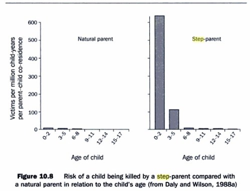 Daly-Wilson graph on stepparent violence.