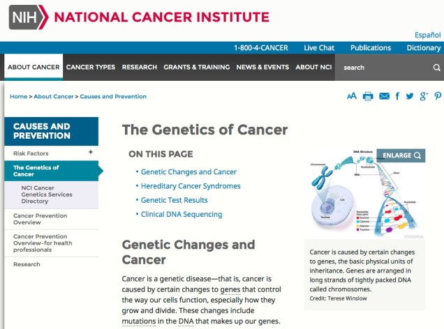 The National Institutes of Health highlights why every person needs to know their family history--it can be a matter of life and death with cancer.
